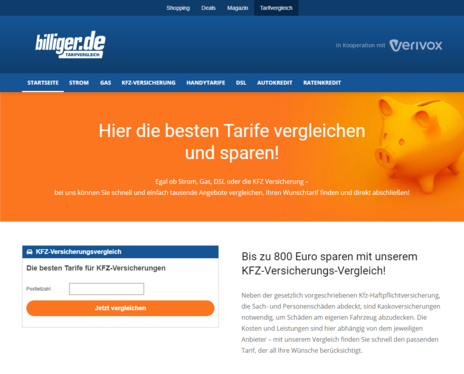 Vorschau Tarifvergleich